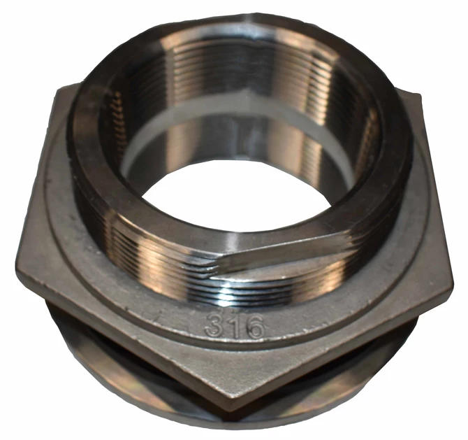ACE ROTO-MOLD MFG INC 111 10487 *STAINLESS 3" BULKHEAD FITTING